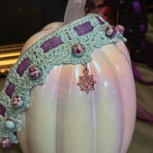 Enchanted Web Choker – With Rose Gold Spider Pendant